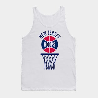 Retro New Jersey Hoops Red and Blue Logo Tank Top